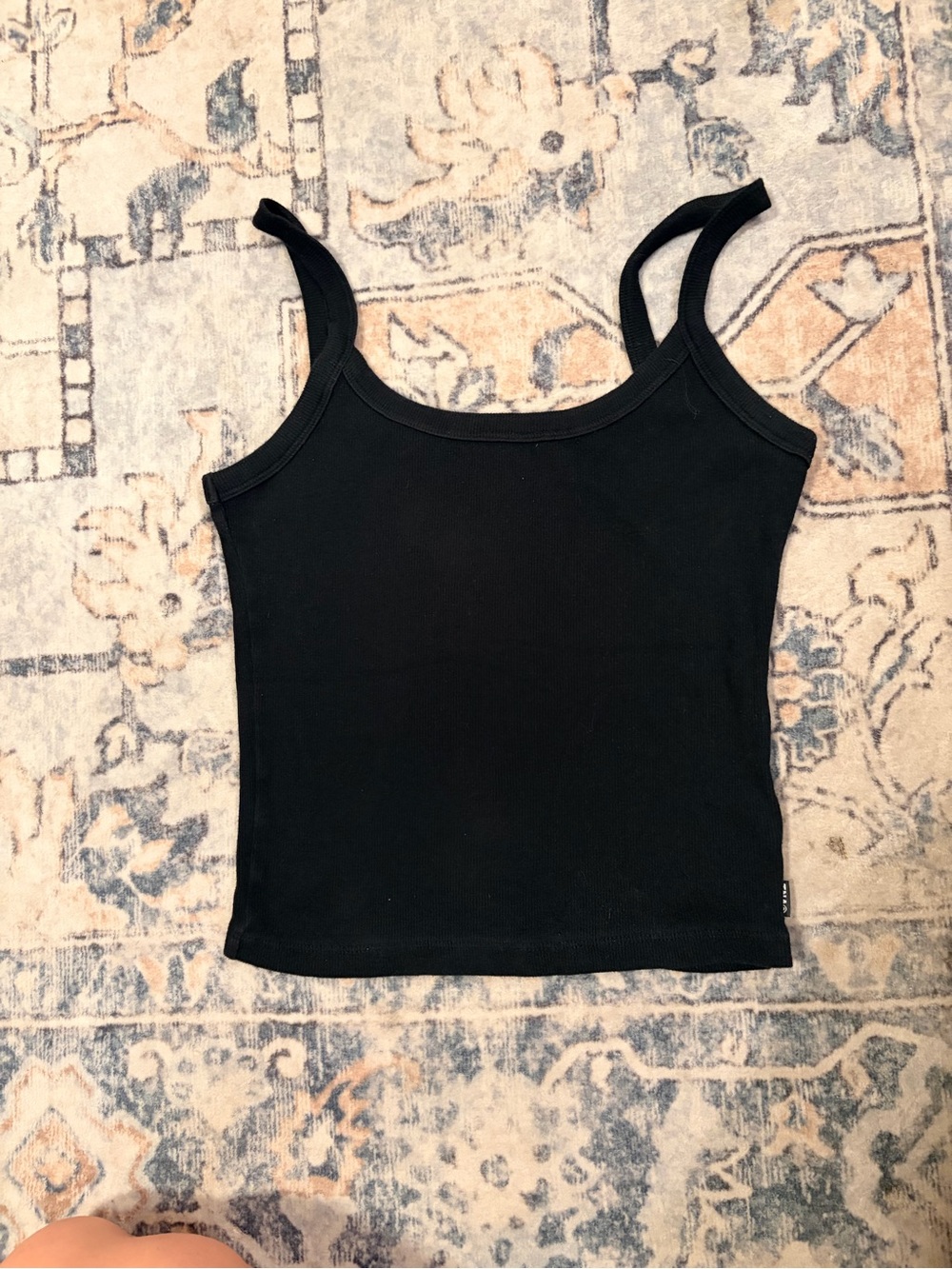 TNA Classic Black Ribbed Tank Top - Women